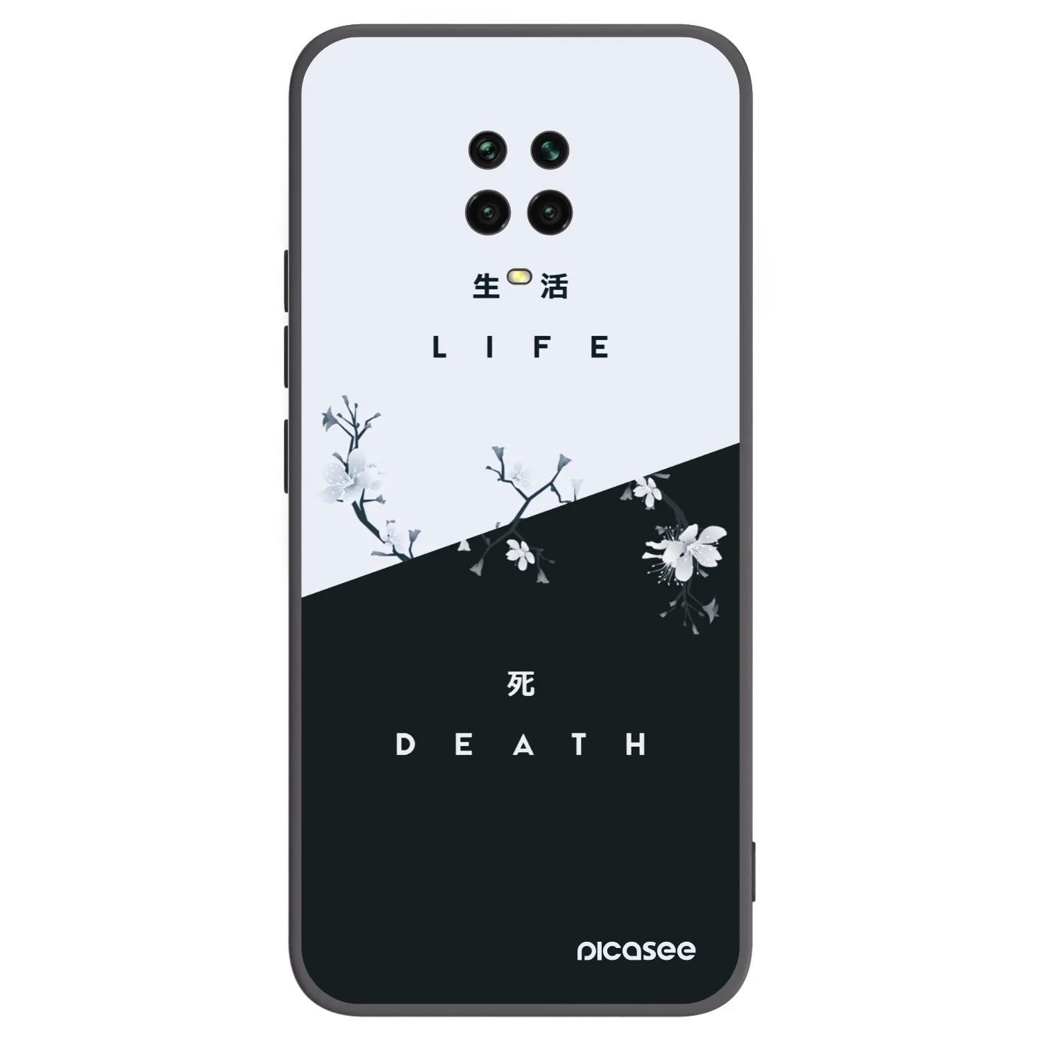 Picasee Xiaomi Redmi Note 9 Pro Hülle - Schwarzes Silikon - Lebendig - Tot