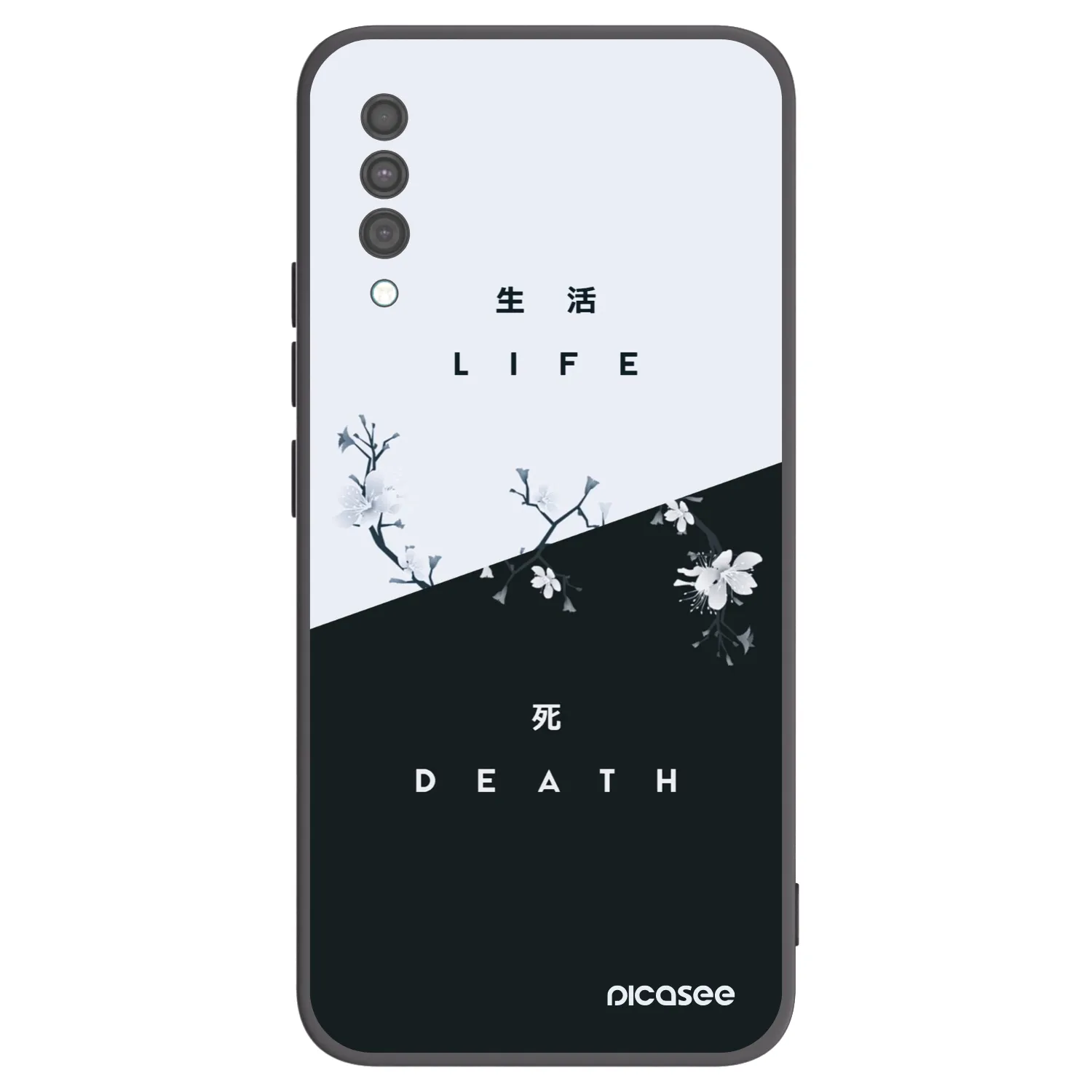 Picasee Samsung Galaxy A30s A307F Hülle - Schwarzes Silikon - Lebendig - Tot