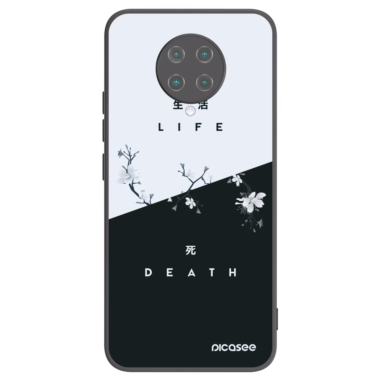 Picasee Xiaomi Poco F2 Pro Hülle - Schwarzes Silikon - Lebendig - Tot