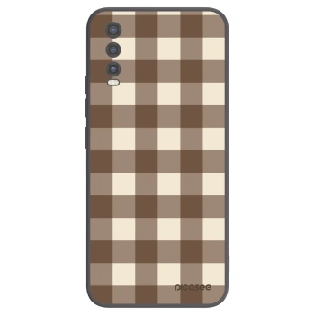 Hülle für Vivo Y20s - Brown grid