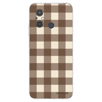 Picasee Xiaomi Redmi 12C Hülle - Transparentes Silikon - Brown grid