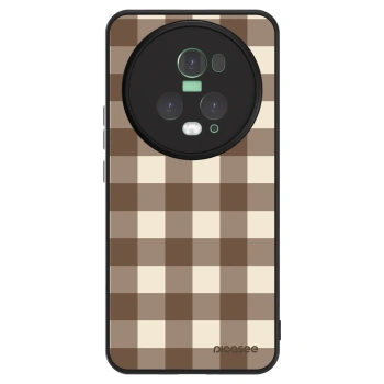 Hülle für Honor Magic5 Pro - Brown grid
