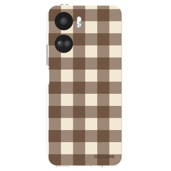 Picasee Honor 90 Lite 5G Hülle - Transparentes Silikon - Brown grid