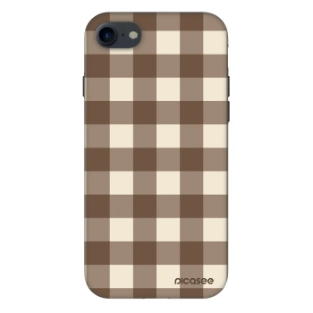 Hülle für Apple iPhone SE 2022 - Brown grid
