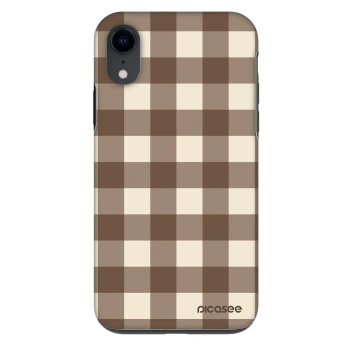 Hülle für Apple iPhone XR - Brown grid
