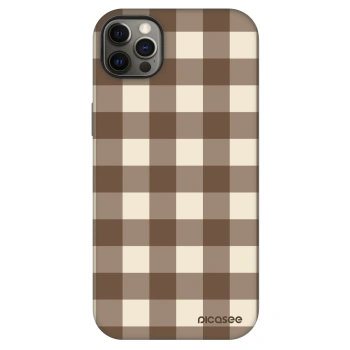 Hülle für Apple iPhone 12 Pro Max - Brown grid