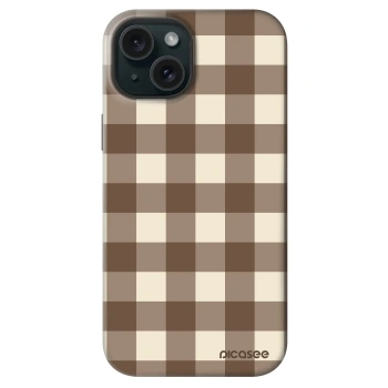 Hülle für Apple iPhone 14 - Brown grid