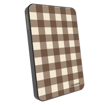 Powerbank mit MagSafe 5 000 mAh Grau - Brown grid