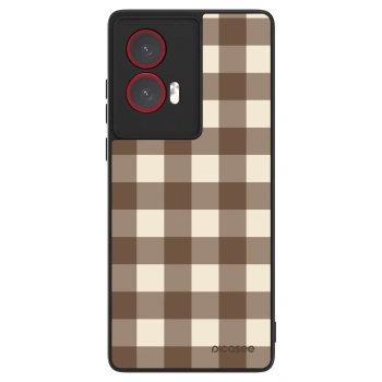 Hülle für Motorola Edge 50 Fusion - Brown grid