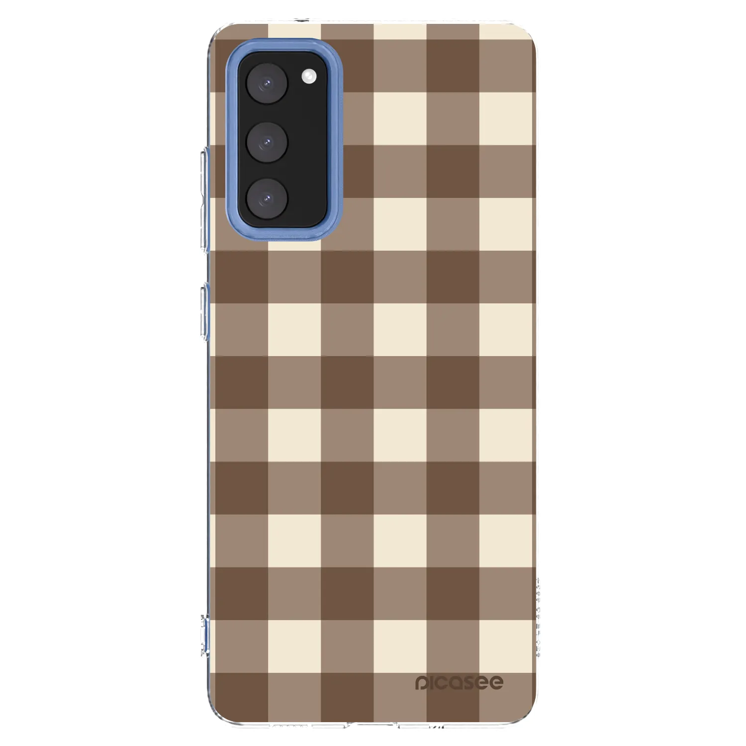 Picasee Samsung Galaxy S20 FE Hülle - Transparentes Silikon - Brown grid