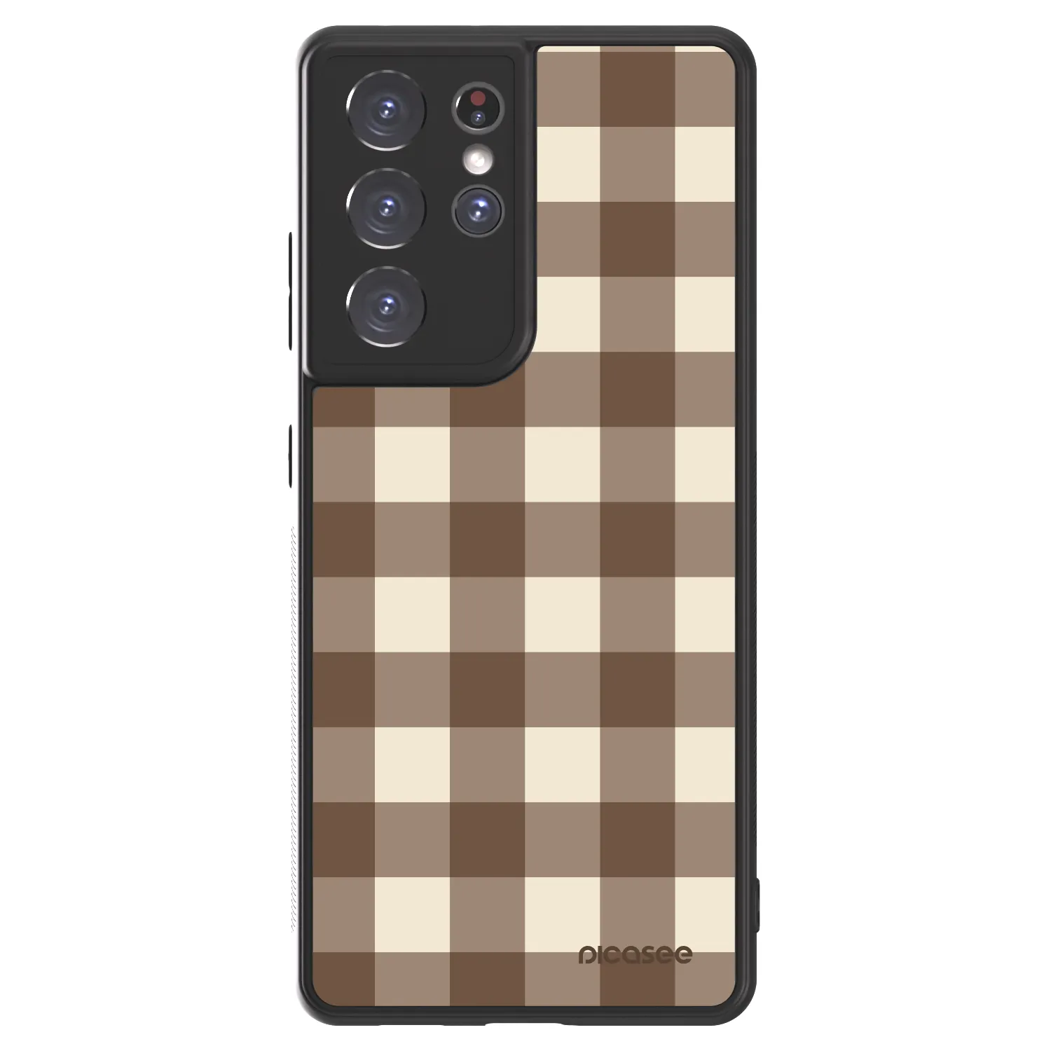 Picasee ULTIMATE CASE für Samsung Galaxy S21 Ultra 5G G998B - Brown grid
