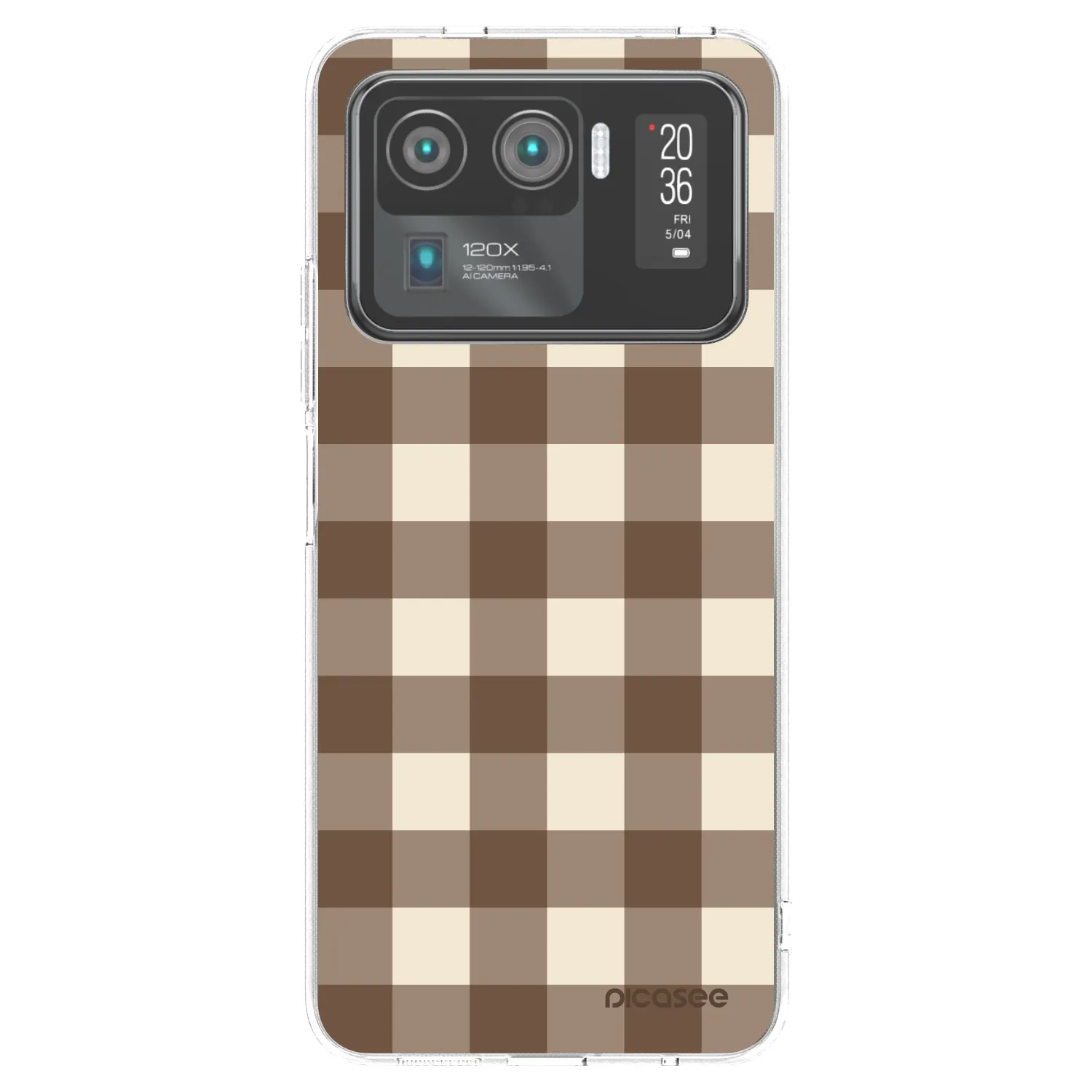 Picasee Xiaomi Mi 11 Ultra Hülle - Transparentes Silikon - Brown grid