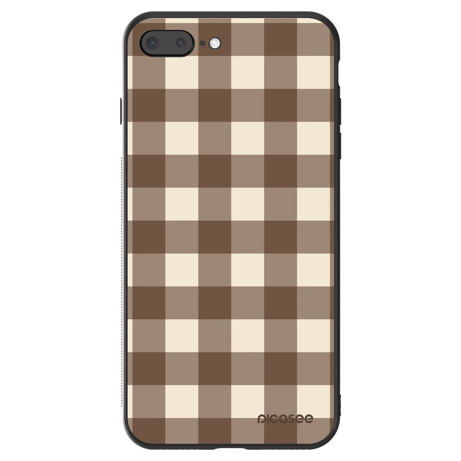 Picasee ULTIMATE CASE für Apple iPhone 8 Plus - Brown grid