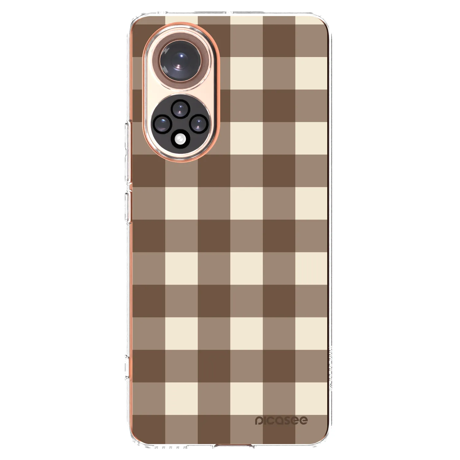 Picasee Honor 50 5G Hülle - Transparentes Silikon - Brown grid