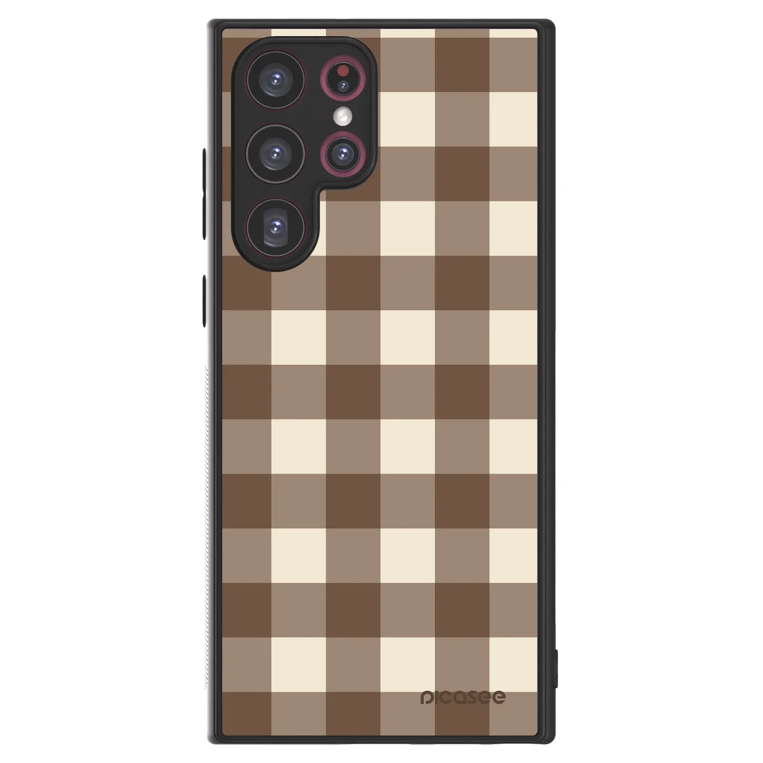 Picasee ULTIMATE CASE für Samsung Galaxy S22 Ultra 5G - Brown grid