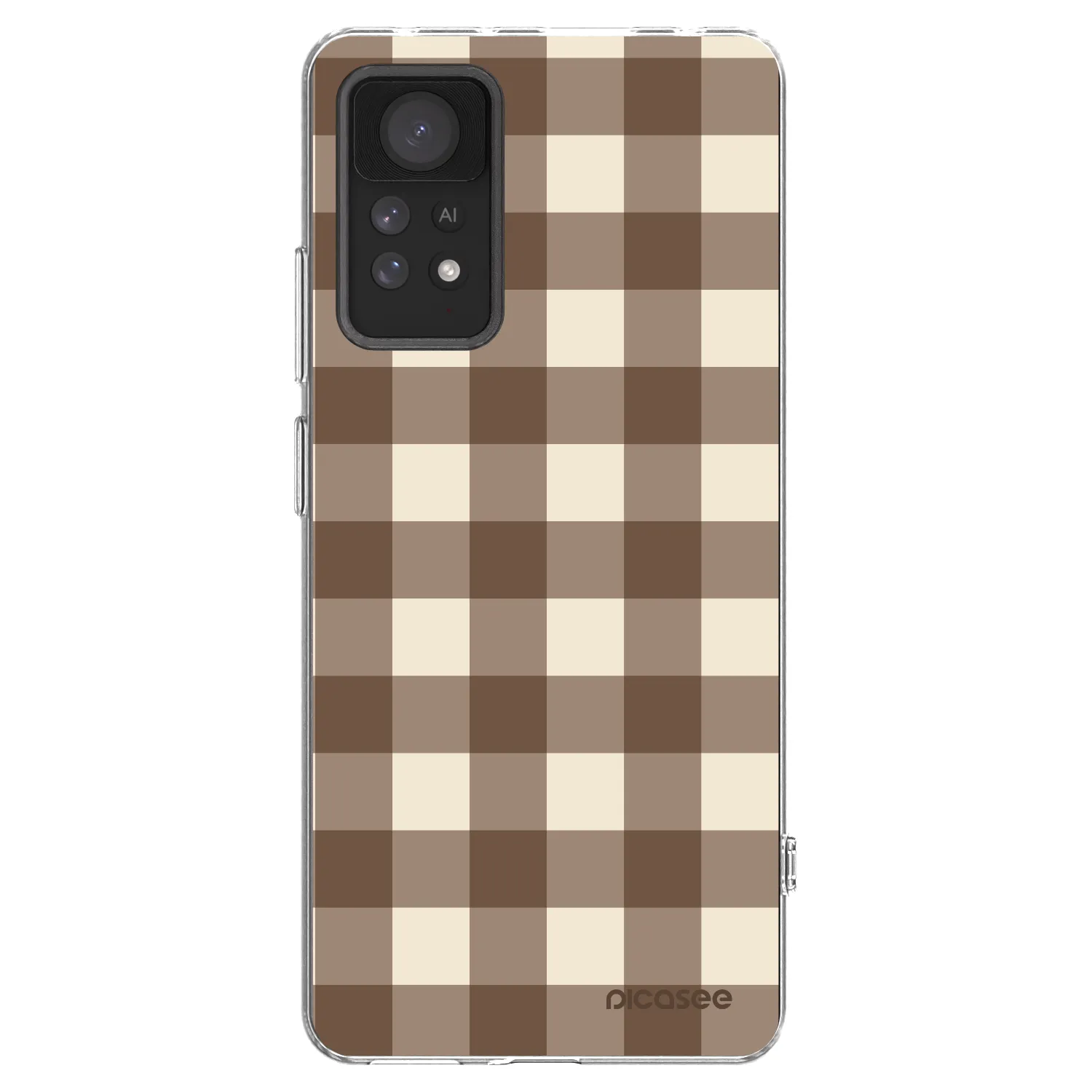 Picasee Xiaomi Redmi Note 11 Pro 5G Hülle - Transparentes Silikon - Brown grid