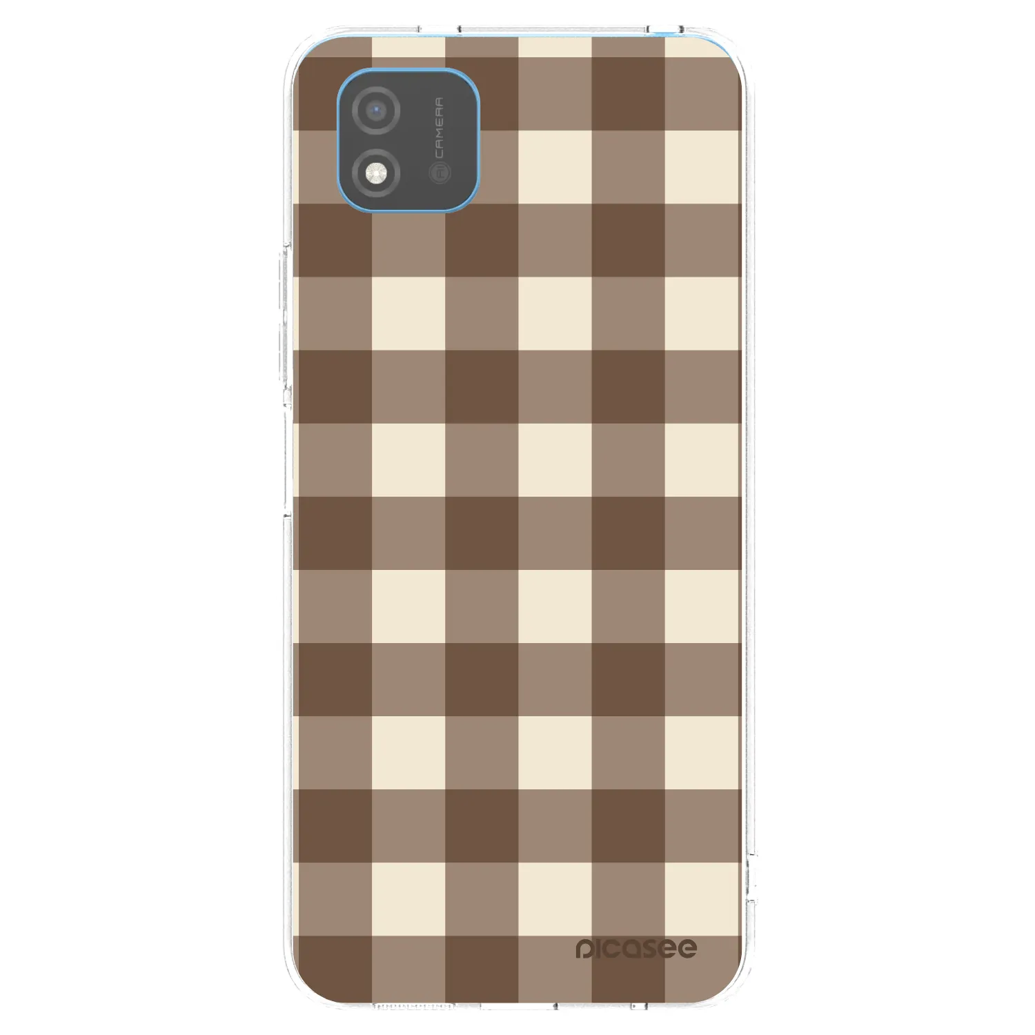 Picasee Realme C11 (2021) Hülle - Transparentes Silikon - Brown grid
