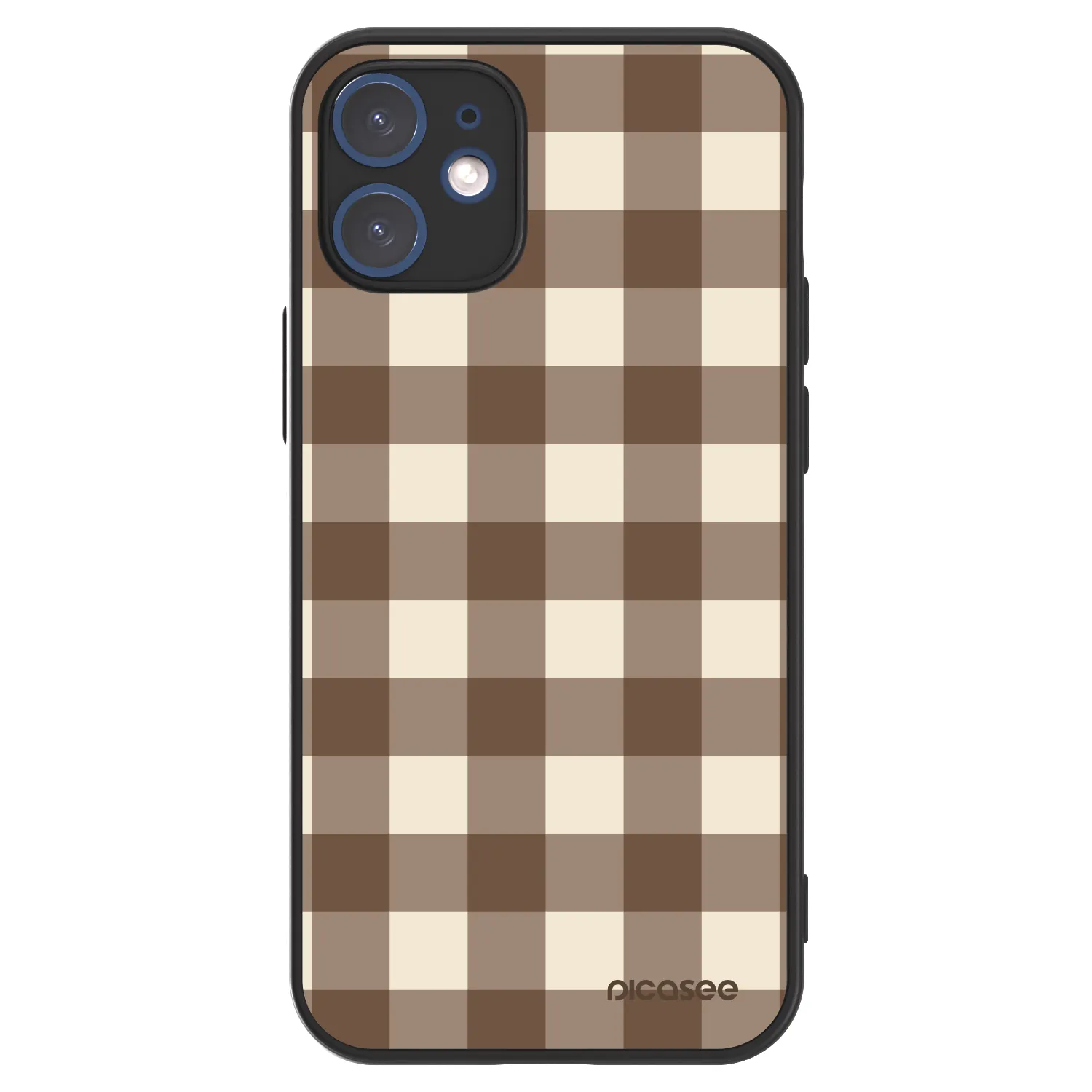 Picasee ULTIMATE CASE MagSafe für Apple iPhone 12 mini - Brown grid