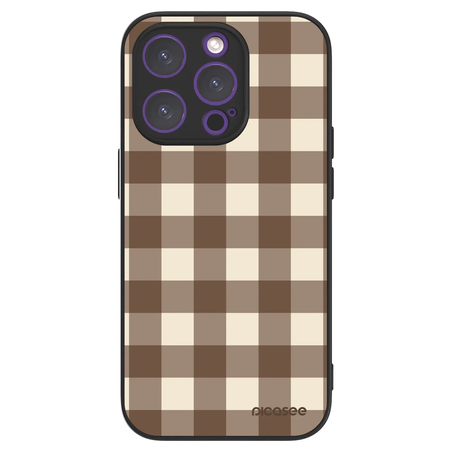 Picasee ULTIMATE CASE MagSafe für Apple iPhone 14 Pro - Brown grid