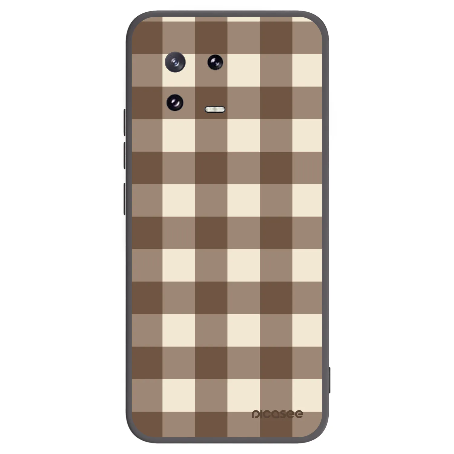 Picasee Xiaomi 13 Pro Hülle - Schwarzes Silikon - Brown grid