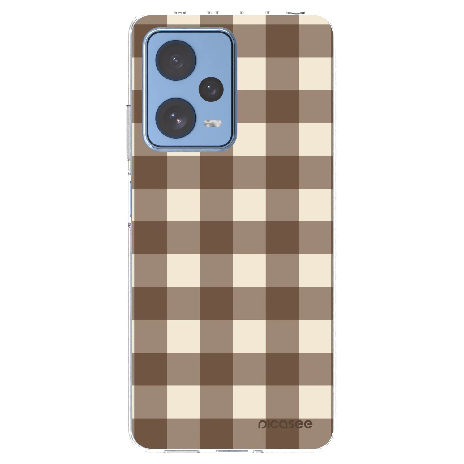 Picasee Xiaomi Redmi Note 12 Pro 5G Hülle - Transparentes Silikon - Brown grid