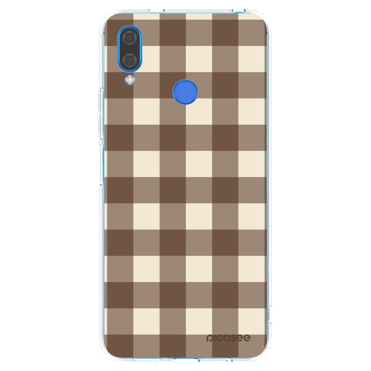 Picasee Huawei Nova 3i Hülle - Transparentes Silikon - Brown grid