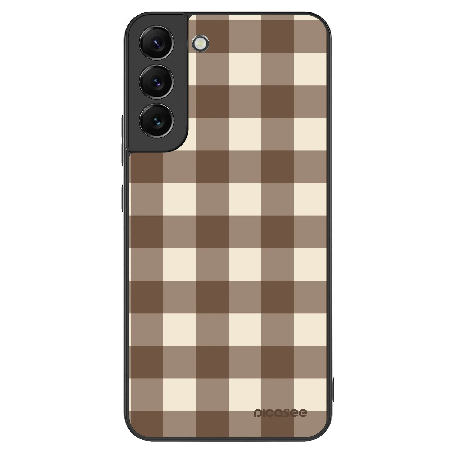 Picasee ULTIMATE CASE PowerShare für Samsung Galaxy S22+ 5G - Brown grid
