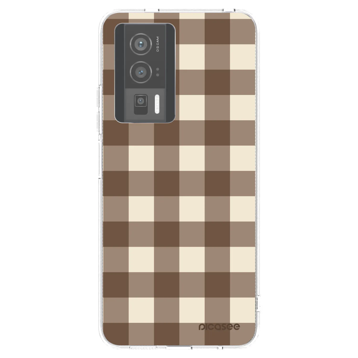 Picasee Xiaomi Poco F5 Pro 5G Hülle - Transparentes Silikon - Brown grid