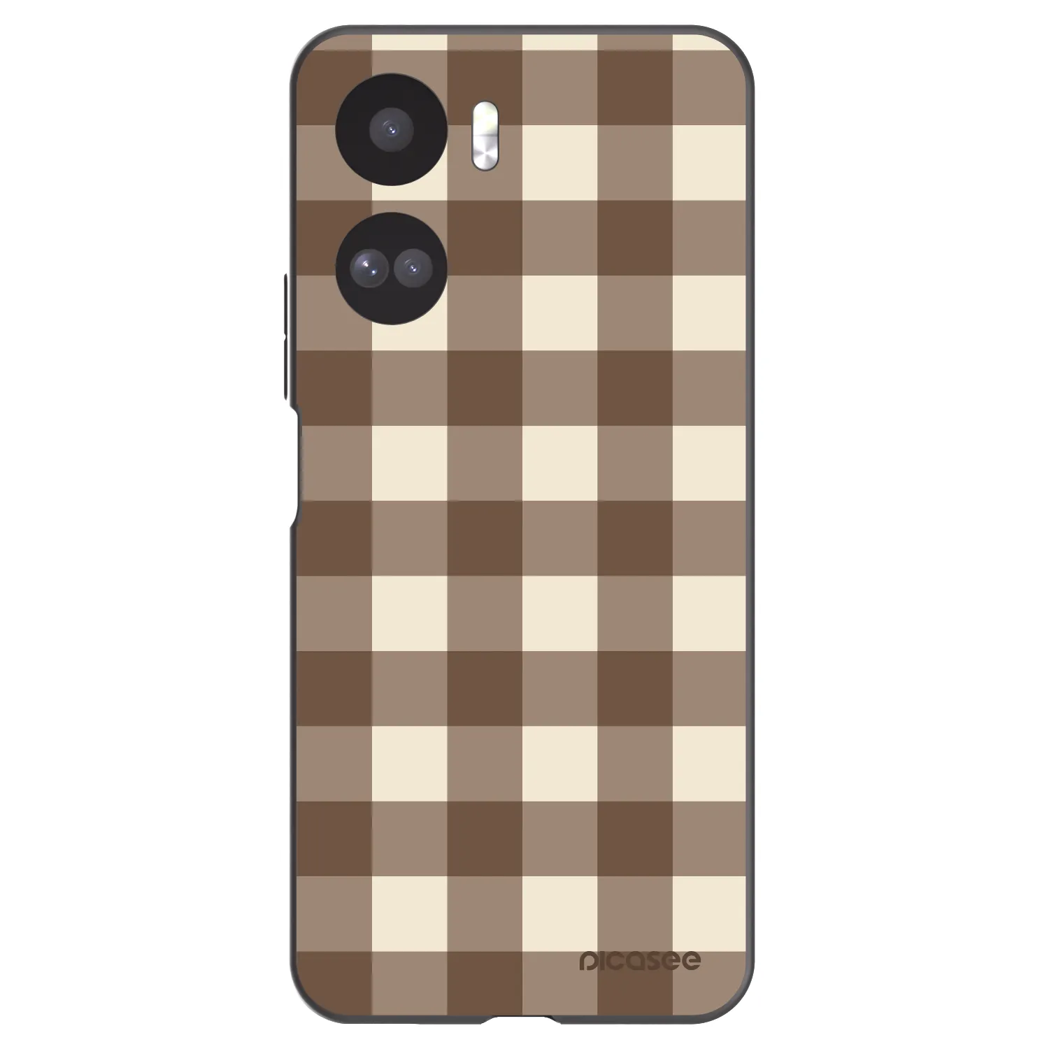 Picasee Honor 90 Lite 5G Hülle - Schwarzes Silikon - Brown grid