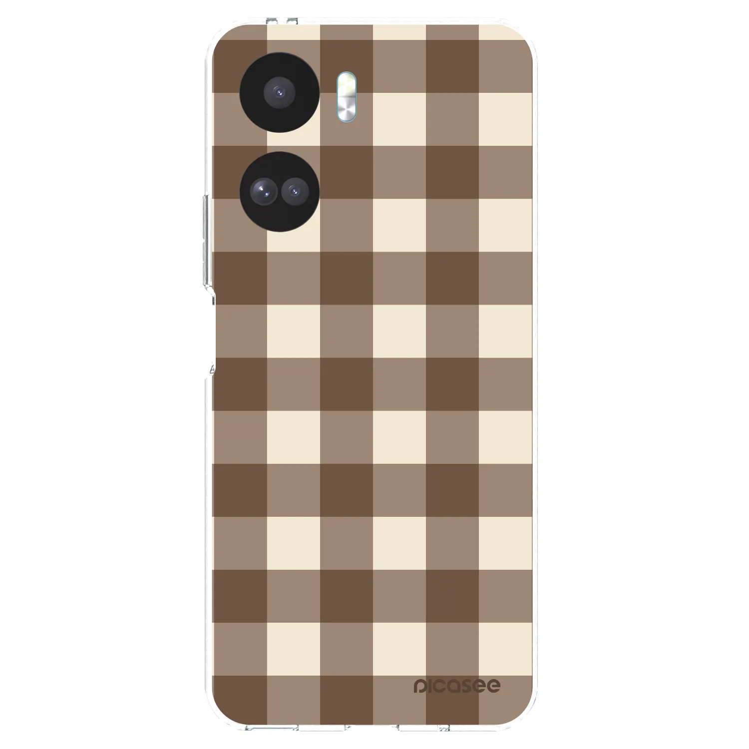 Picasee Honor 90 Lite 5G Hülle - Transparentes Silikon - Brown grid