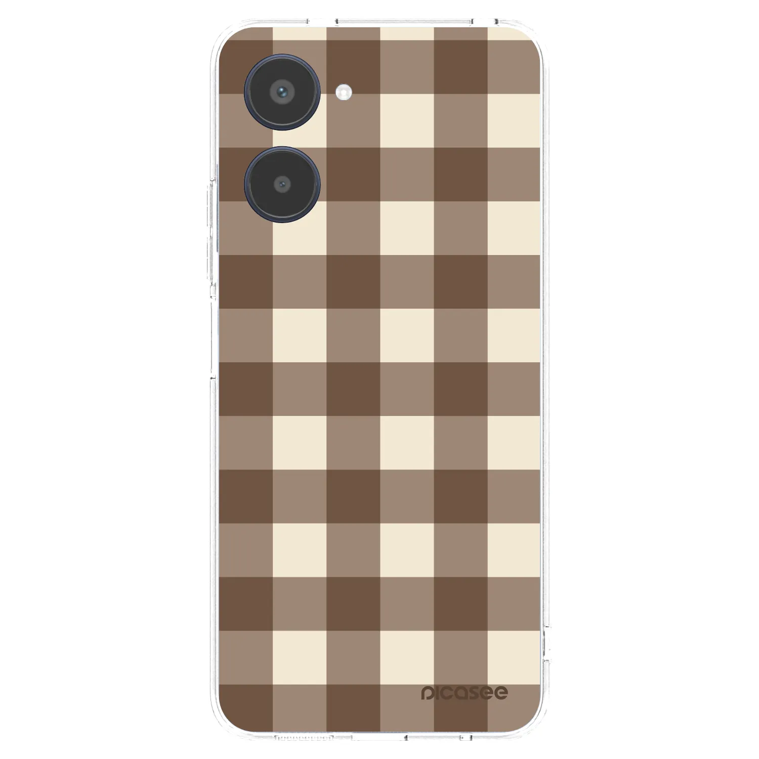 Picasee Realme 10 4G Hülle - Transparentes Silikon - Brown grid