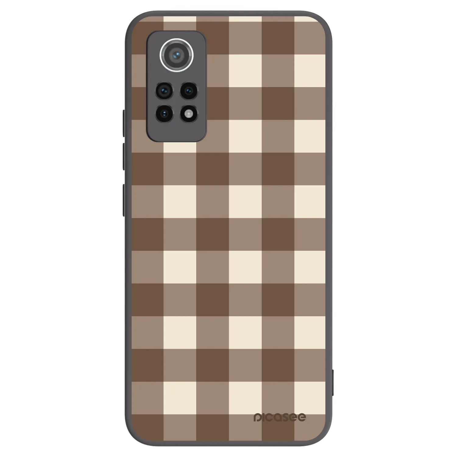 Picasee Xiaomi Redmi Note 12 Pro 4G Hülle - Schwarzes Silikon - Brown grid