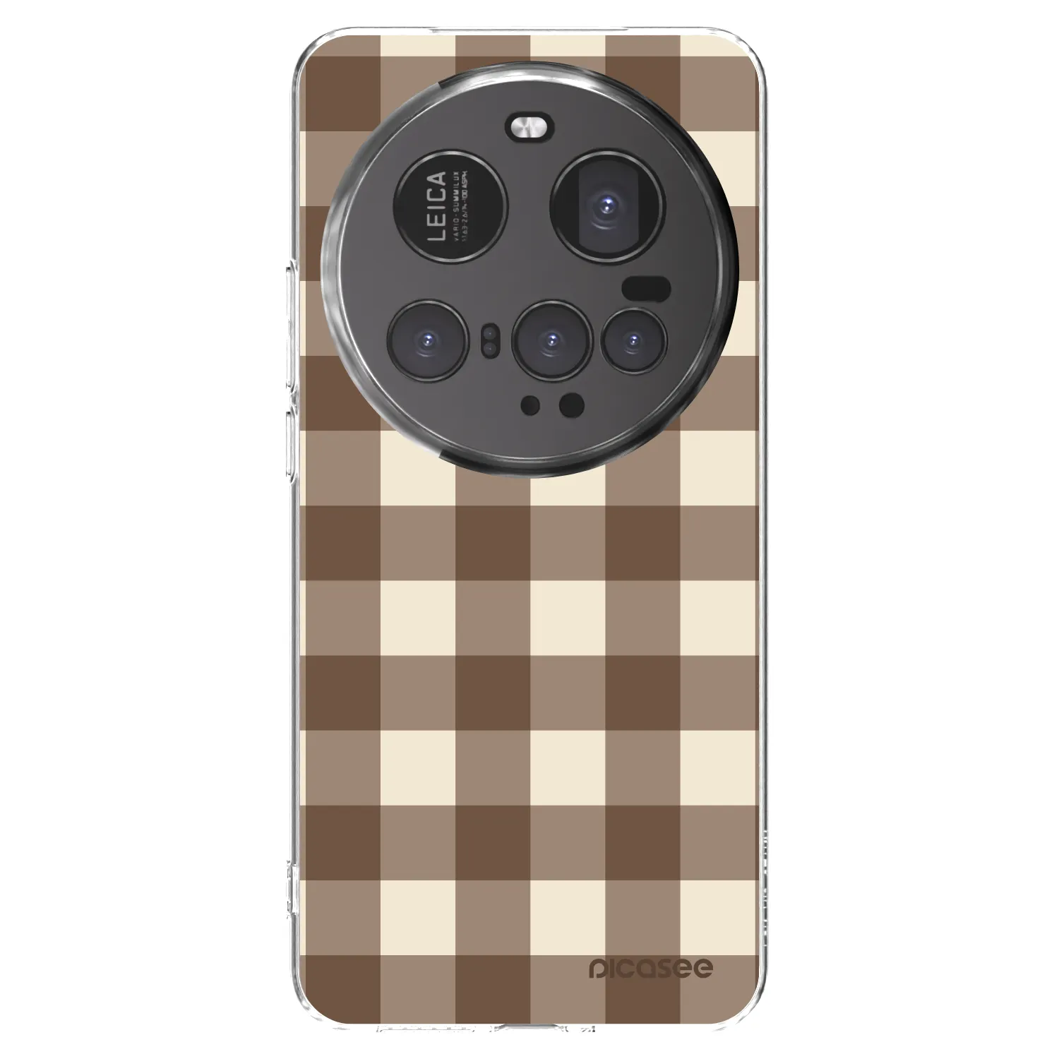 Picasee Xiaomi 15 Ultra Hülle - Transparentes Silikon - Brown grid