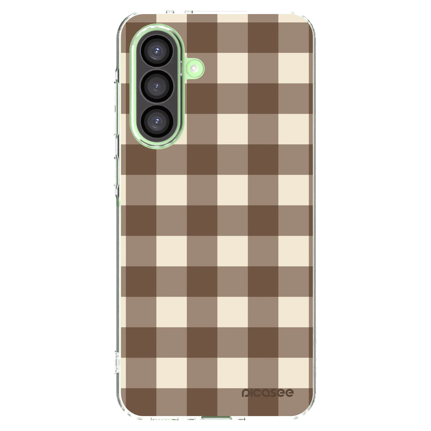 Picasee Samsung Galaxy A26 5G A266B Hülle - Transparentes Silikon - Brown grid