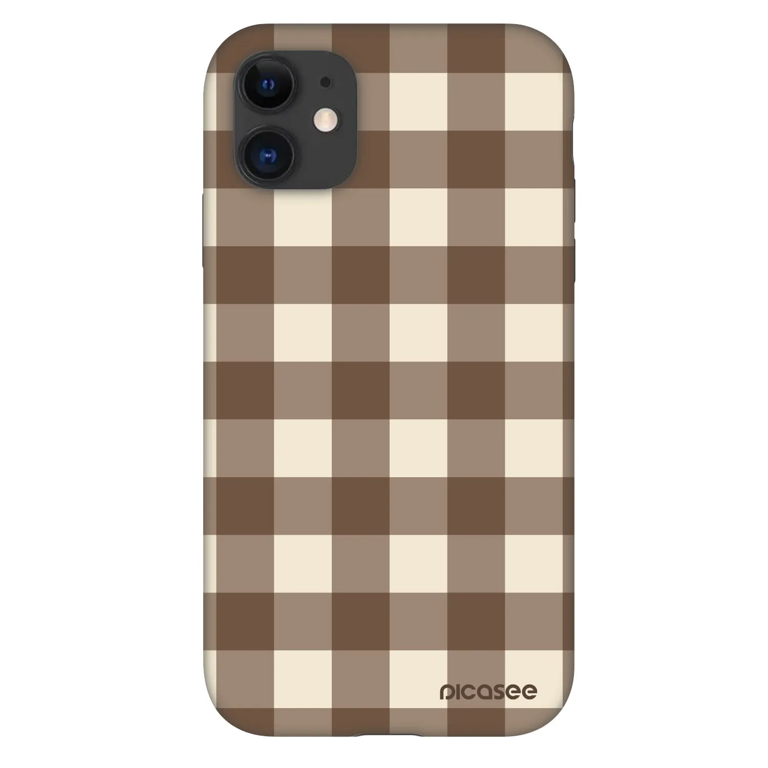 Picasee Fashion Case für Apple iPhone 11 - Brown grid