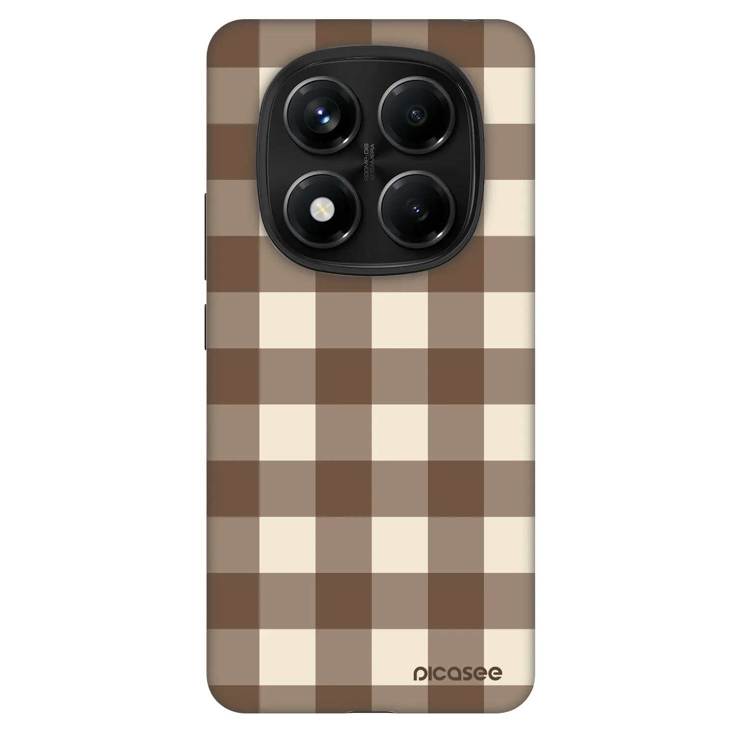 Picasee Fashion Case für Xiaomi Redmi Note 14 Pro 5G - Brown grid
