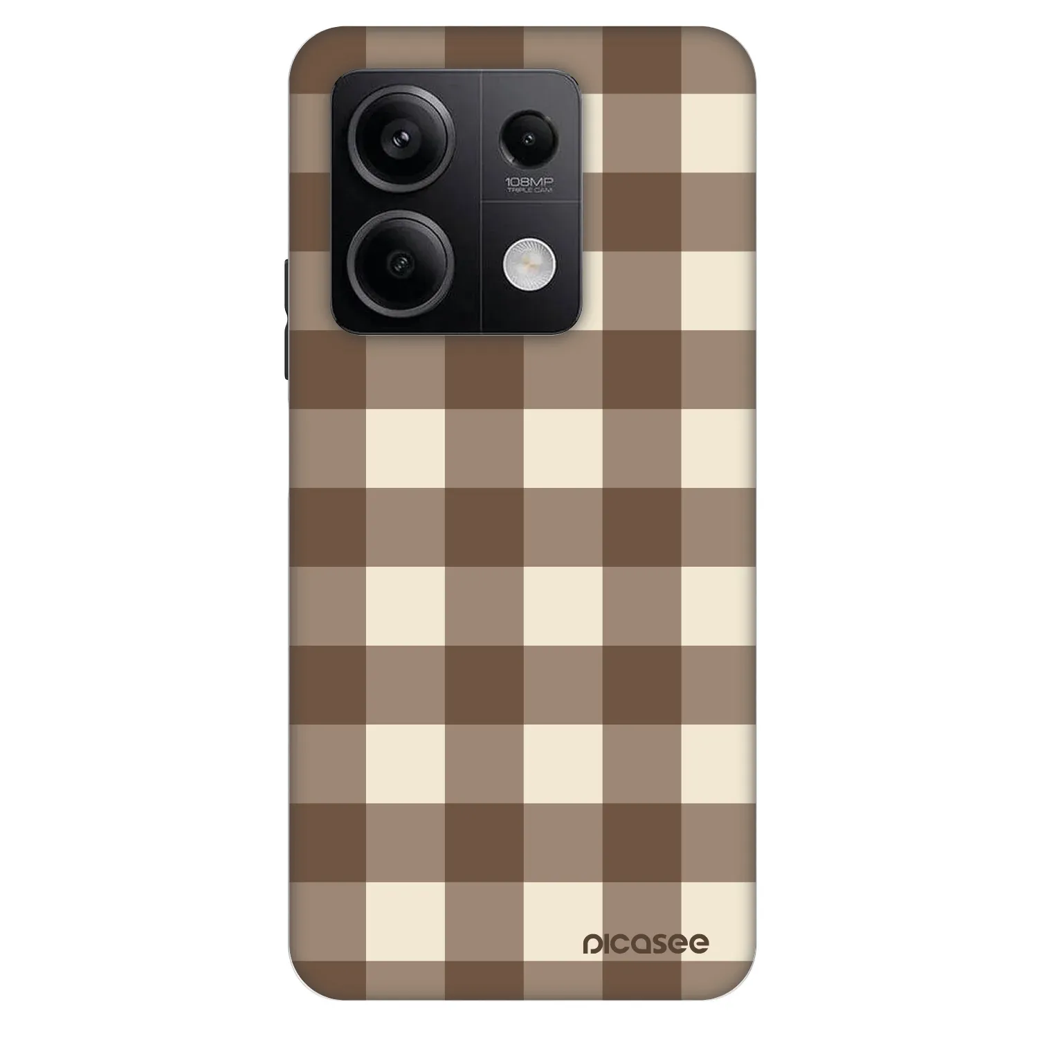 Picasee Fashion Case für Xiaomi Redmi Note 13 5G - Brown grid