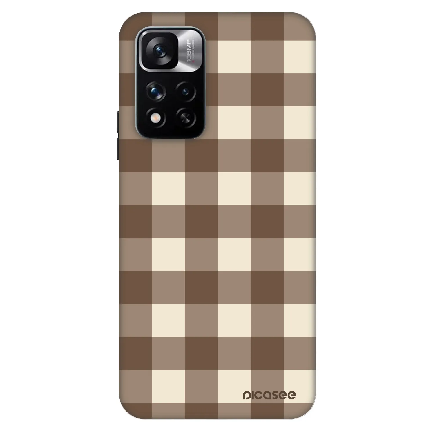 Picasee Fashion Case für Xiaomi Redmi Note 11 Pro 5G - Brown grid