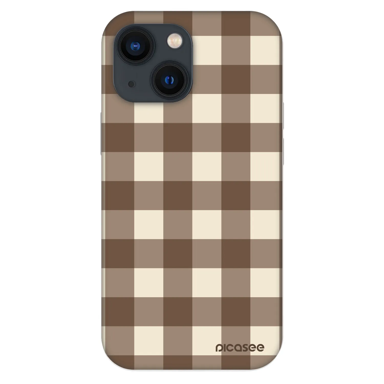 Picasee Fashion Case für Apple iPhone 13 mini - Brown grid