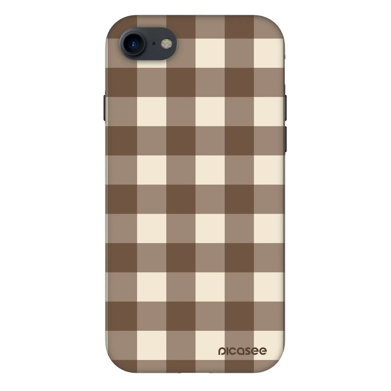 Picasee Fashion Case für Apple iPhone SE 2020 - Brown grid