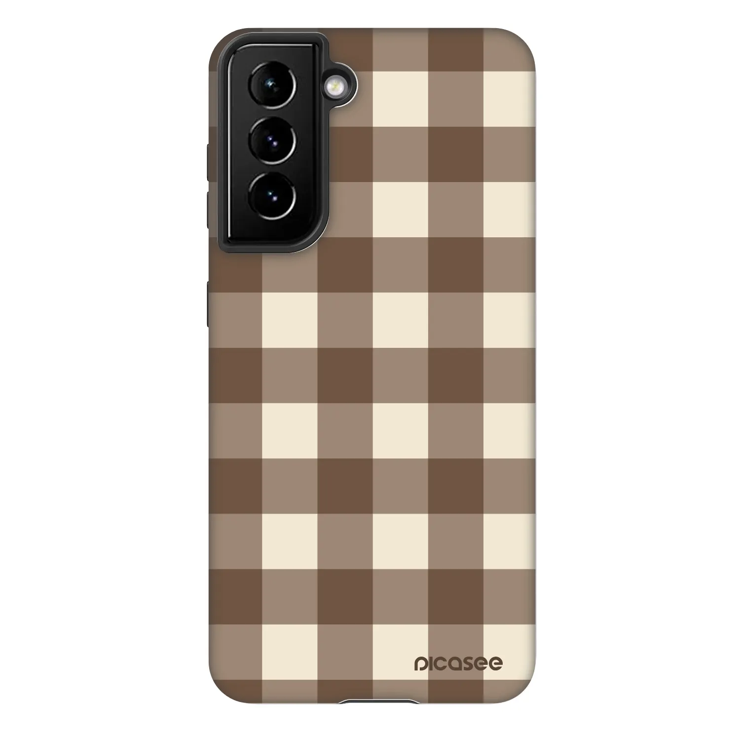 Picasee Fashion Case für Samsung Galaxy S21 FE 5G - Brown grid