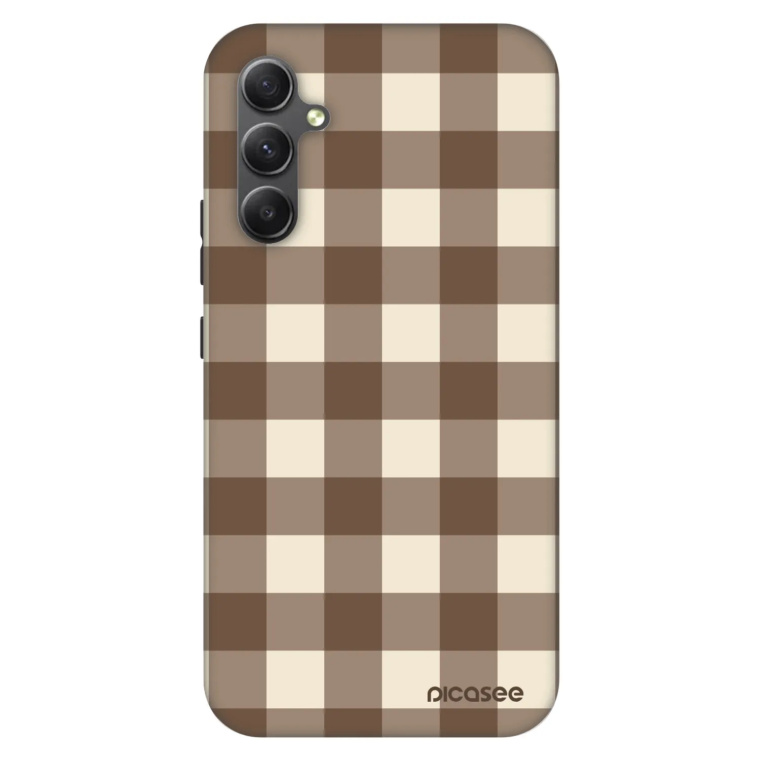 Picasee Fashion Case für Samsung Galaxy A34 5G A346B - Brown grid