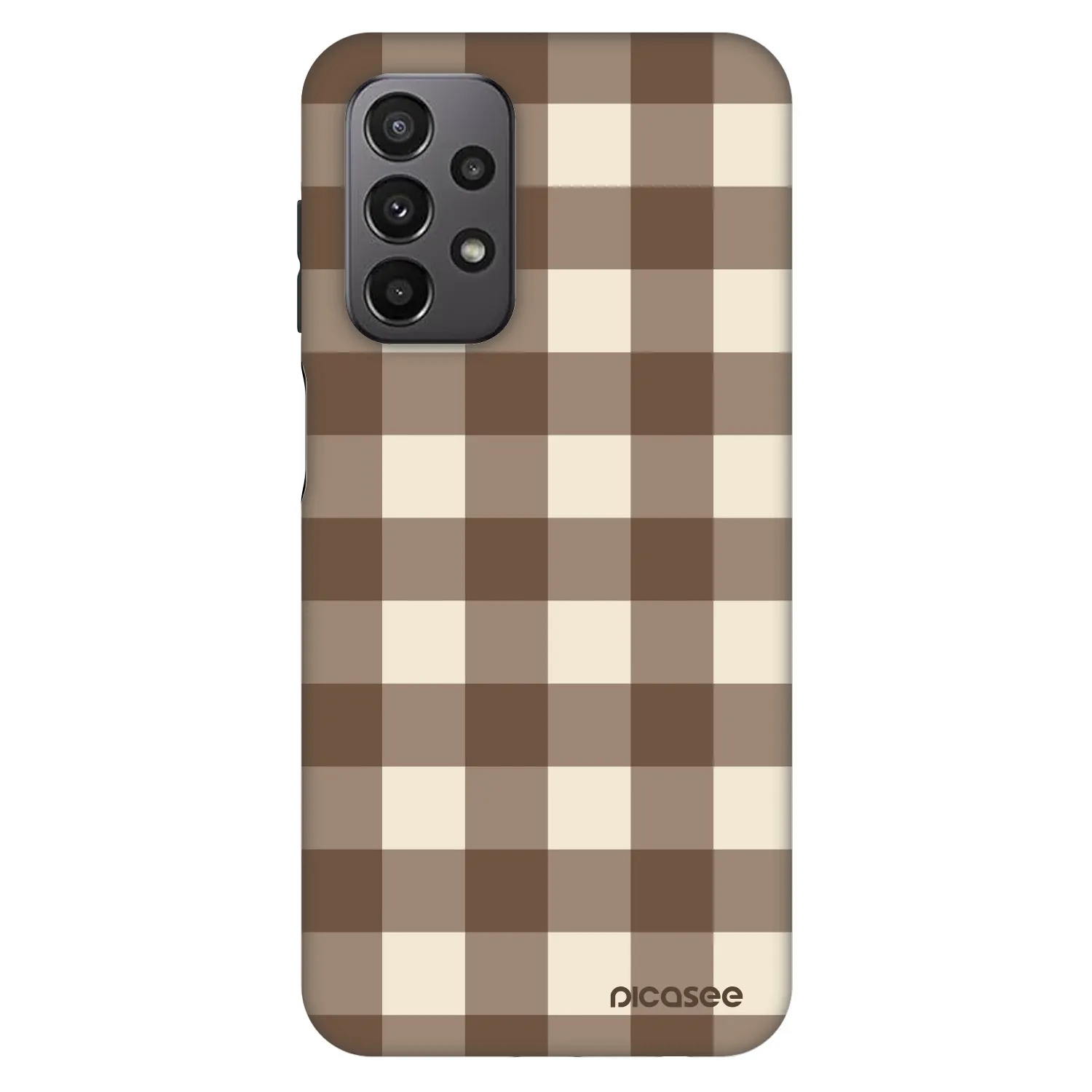 Picasee Fashion Case für Samsung Galaxy A23 A236B 5G - Brown grid
