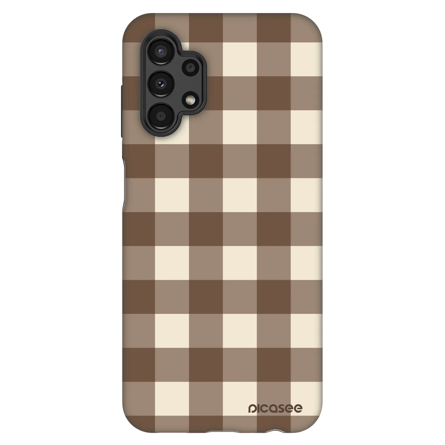Picasee Fashion Case für Samsung Galaxy A13 4G A135 - Brown grid
