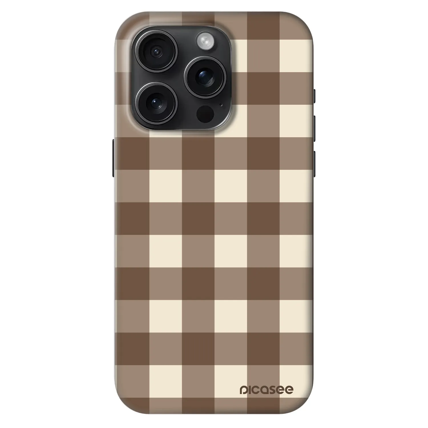 Picasee Fashion Case MagSafe für Apple iPhone 15 Pro - Brown grid