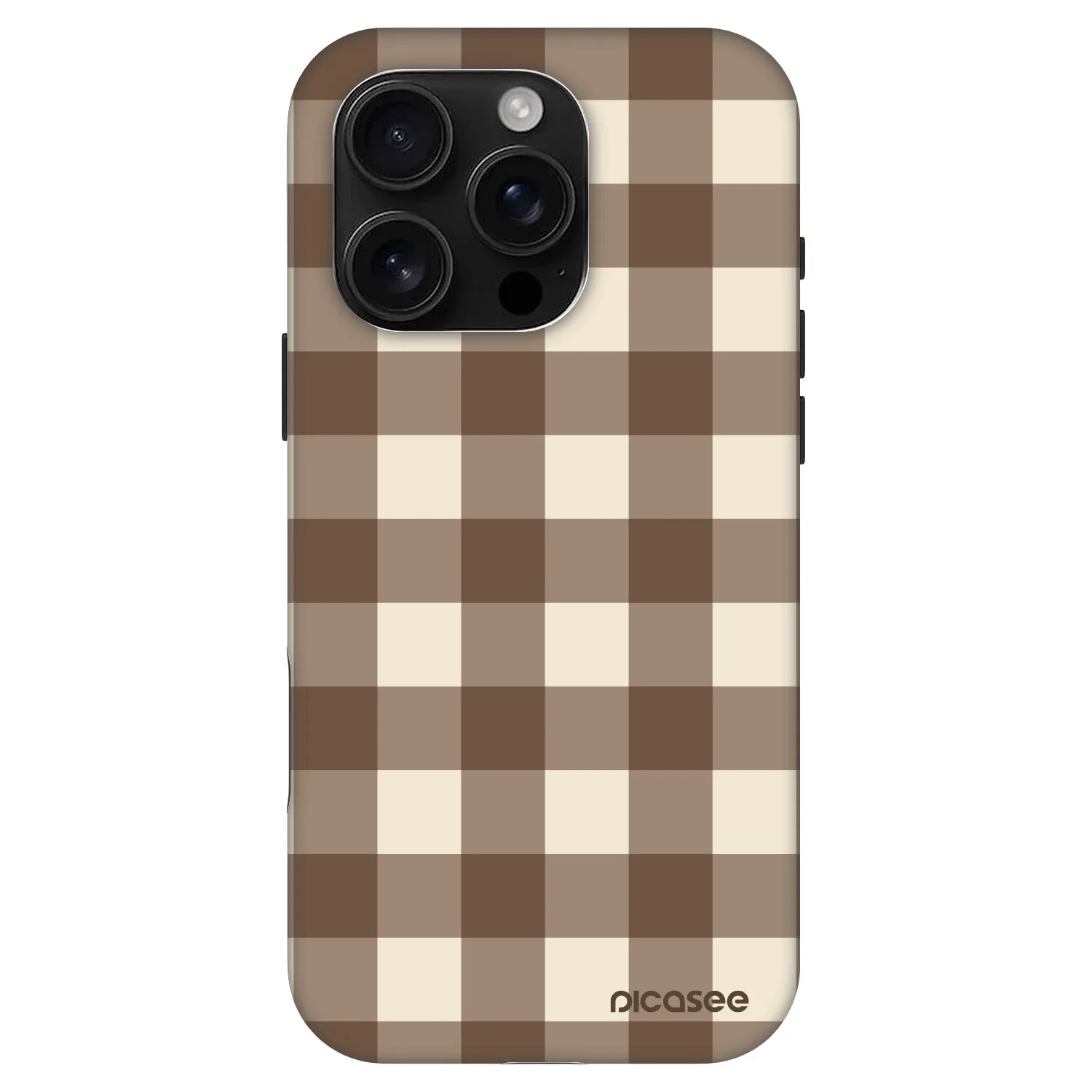 Picasee Fashion Case MagSafe für Apple iPhone 16 Pro - Brown grid