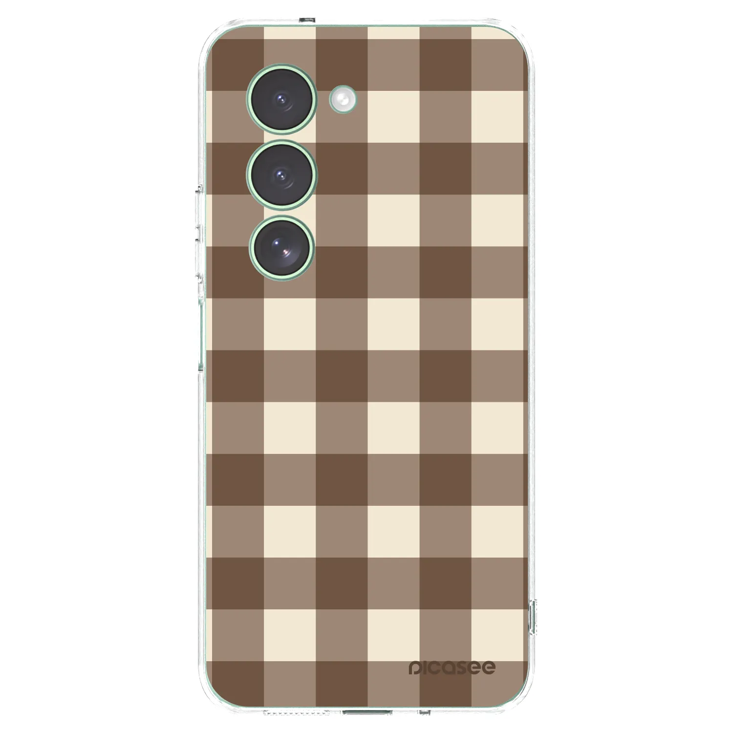 Picasee Xiaomi Redmi 15 5G Hülle - Transparentes Silikon - Brown grid