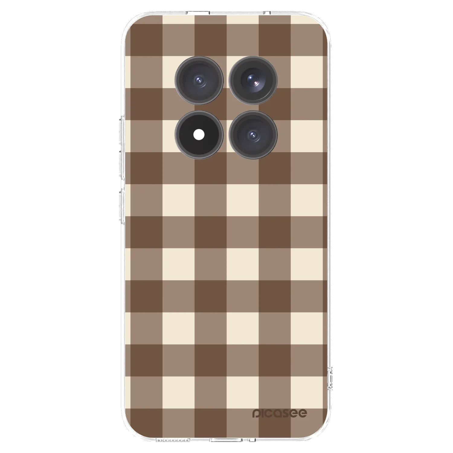 Picasee Xiaomi Redmi Note 15 Pro+ Hülle - Transparentes Silikon - Brown grid