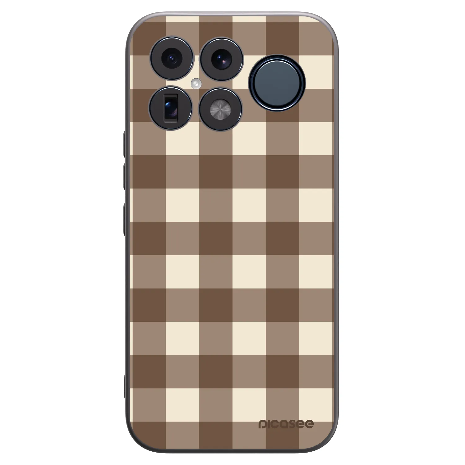 Picasee Xiaomi Poco F8 Ultra Hülle - Schwarzes Silikon - Brown grid