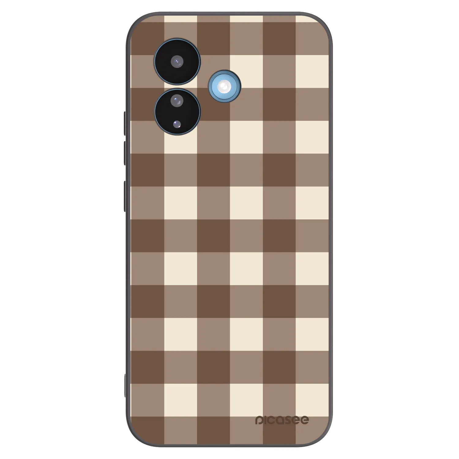 Picasee Xiaomi Redmi Note 17 Pro 5G Hülle - Schwarzes Silikon - Brown grid